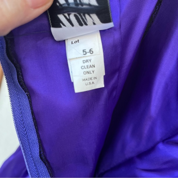 Vintage Zum Zum 80s 90s Purple Tiered Shimmer Bodice Prom Dress - Picture 13 of 13